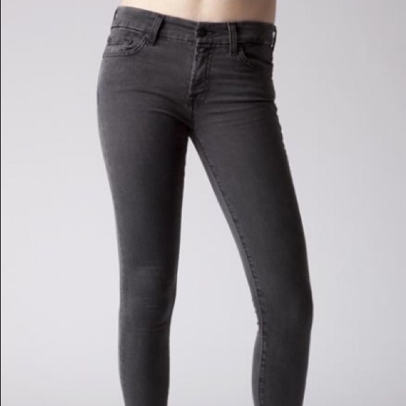 7 for All Mankind Grey Gwenevere Skinny Jeans - Picture 4 of 5